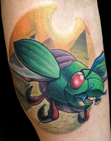 new school insect tattoo