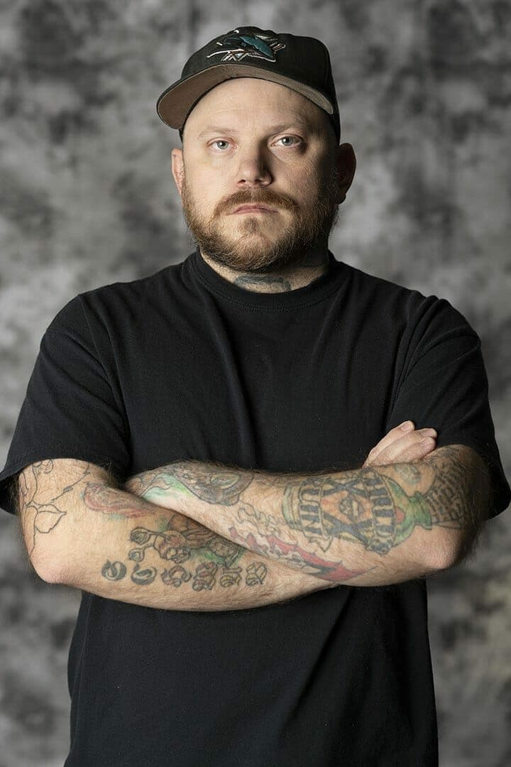 Schwab, tattoo artist at Revolt Tattoos