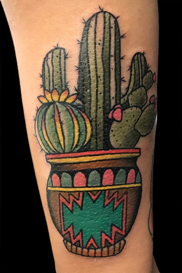 traditional cactus tattoo