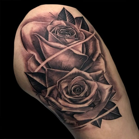 realistic rose tattoos