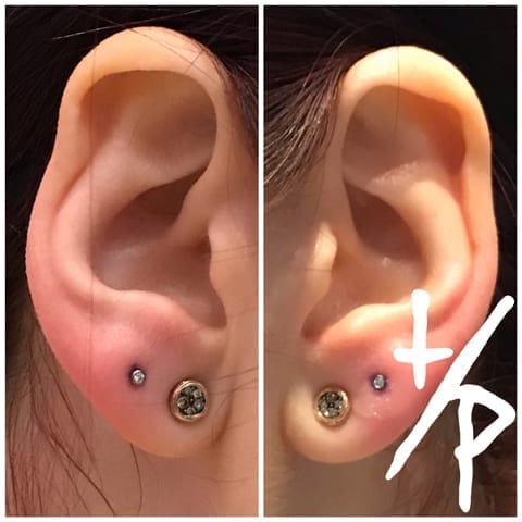 ear lobe piercings