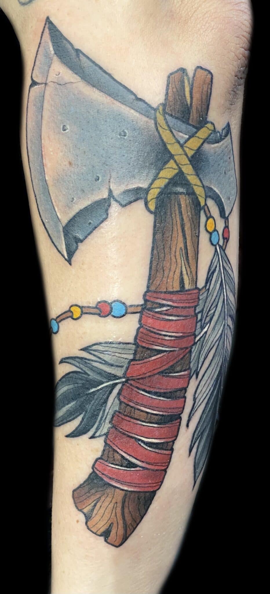 traditional axe tattoo