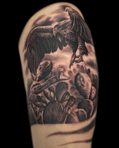 snake and eagle tattoo