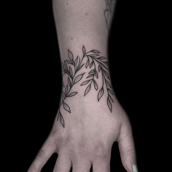Olive branches tattoo