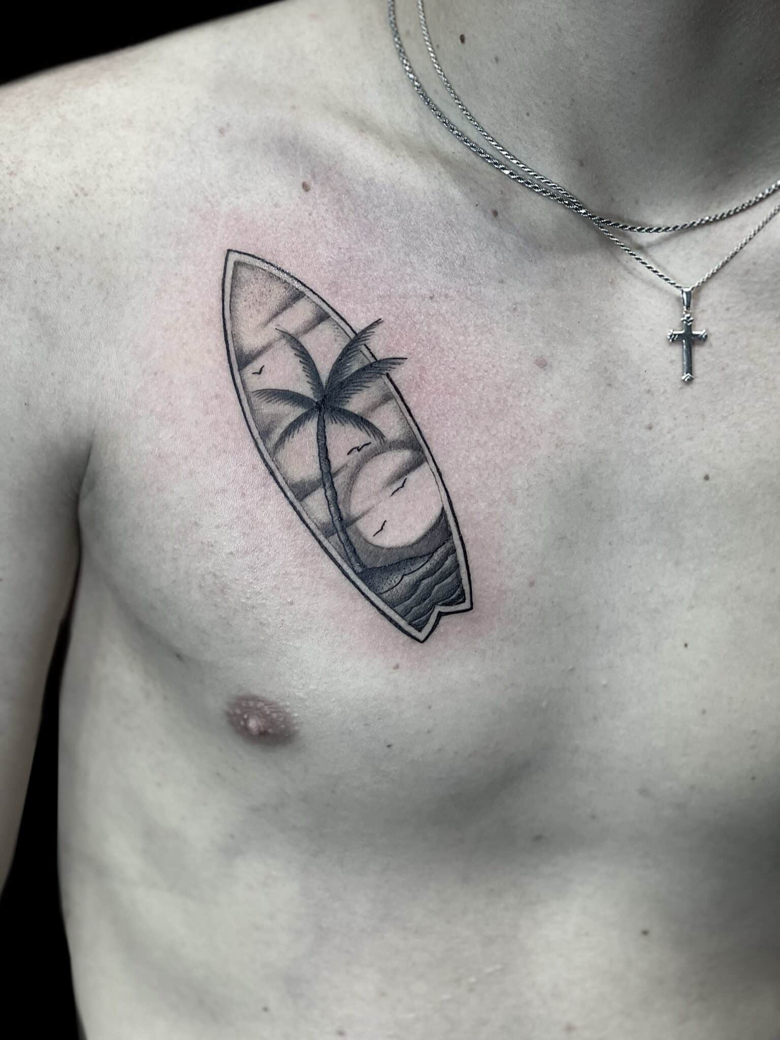 Surfer tattoo