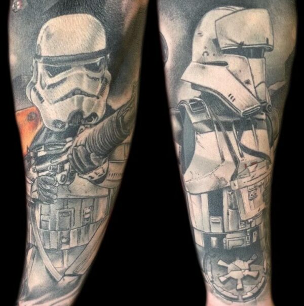 Star Wars sleeve tattoo