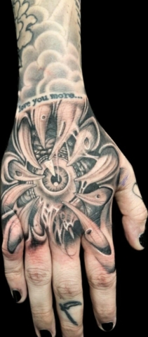 eyeball hand tattoo