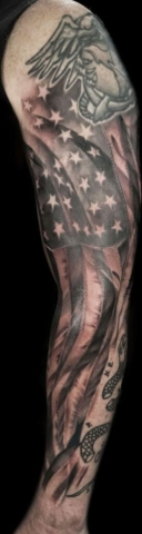 USA flag tattoo