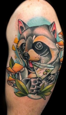 Raccoon tattoo