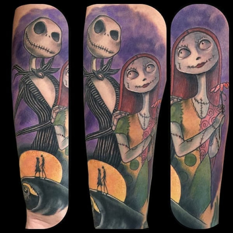 nightmare before christmas tattoo design