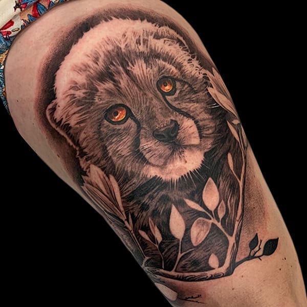 realistic otter tattoo