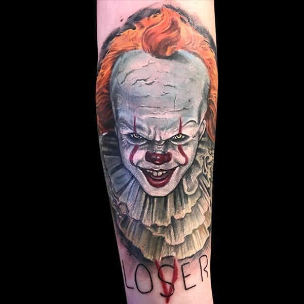 IT pennywise portrait tattoo