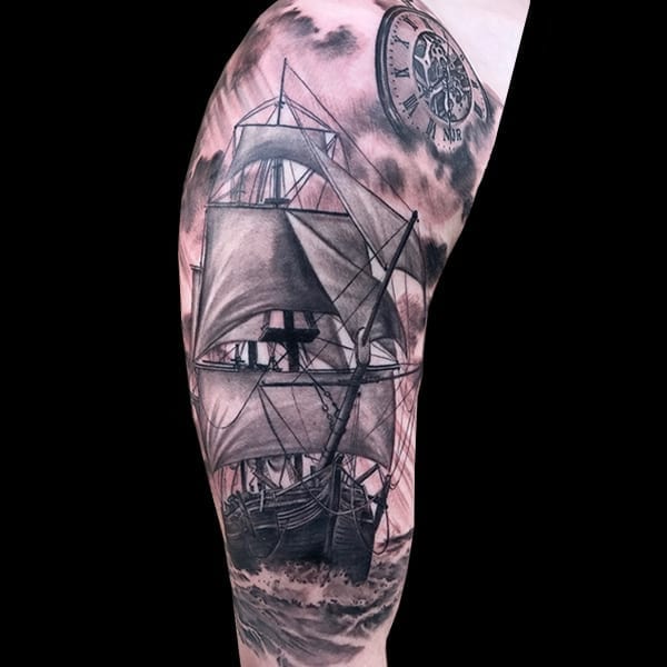 nautical ship tattoo