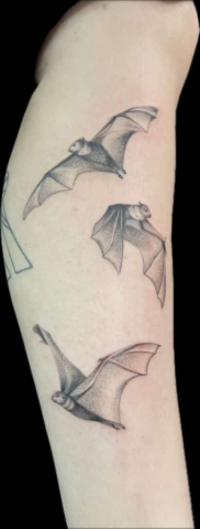 bat tattoo, Elijah Nguyen, Artist at Revolt Tattoos