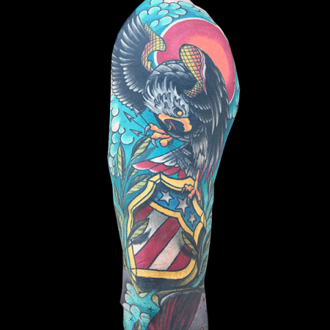 eagle sleeve tattoo