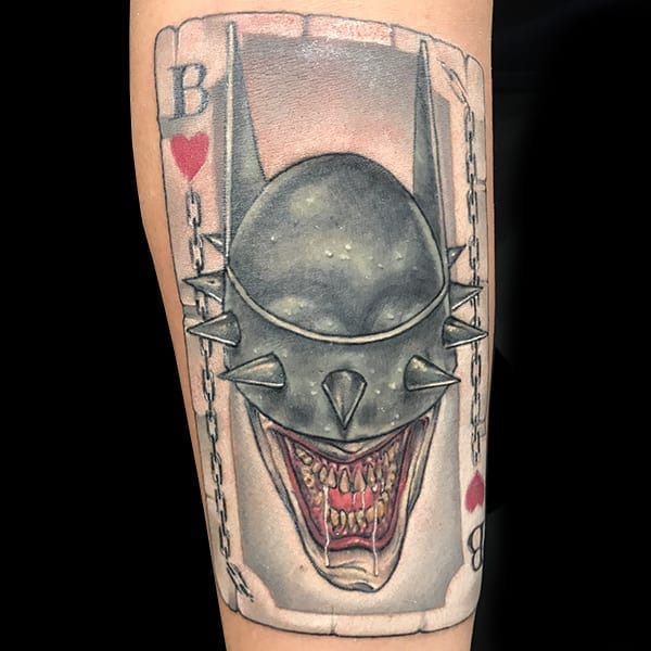 the batman playing card tattoo