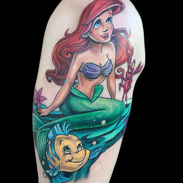 mermaid disney tattoo
