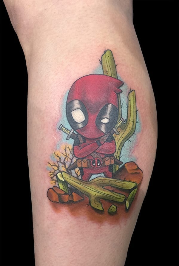 deadpool cactus tattoo
