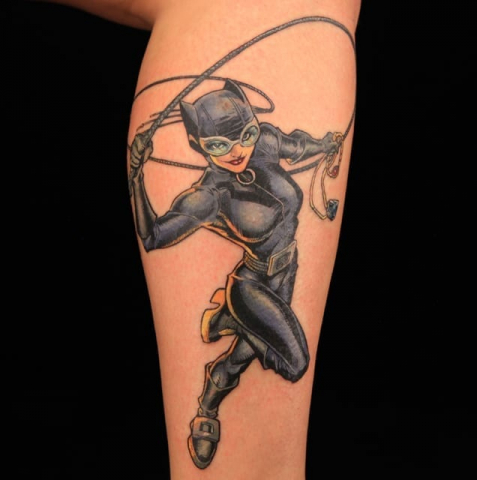 cat woman tattoo