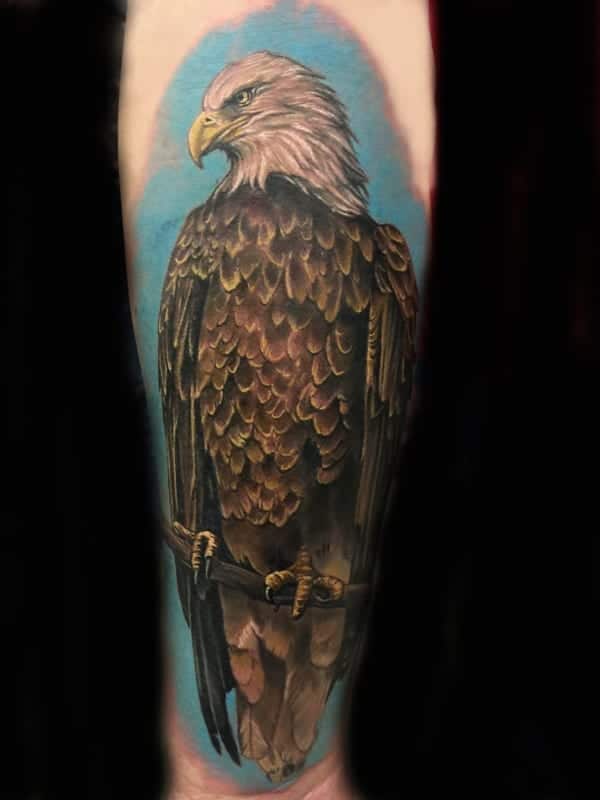 realistic eagle tattoo