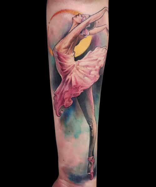 ballerina color tattoo