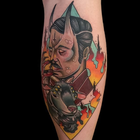 dark themed tattooElijah Nguyen, Artist at Revolt Tattoos