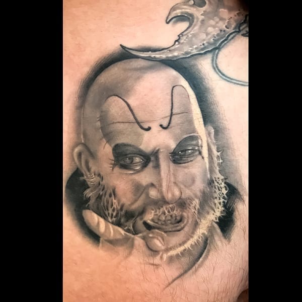clown horror movie tattoo, Elijah Nguyen, Artist at Revolt Tattoos