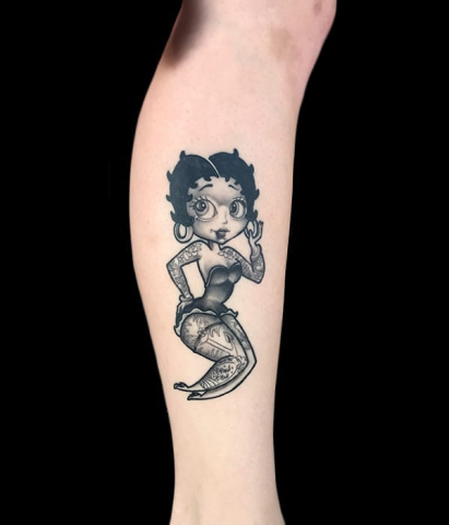 betty boop tattoo, Elijah Nguyen, Artist at Revolt Tattoos