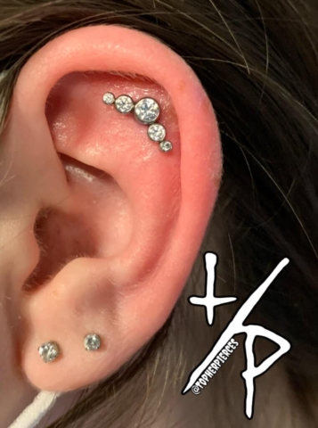 cartilage and ear lobe piercings