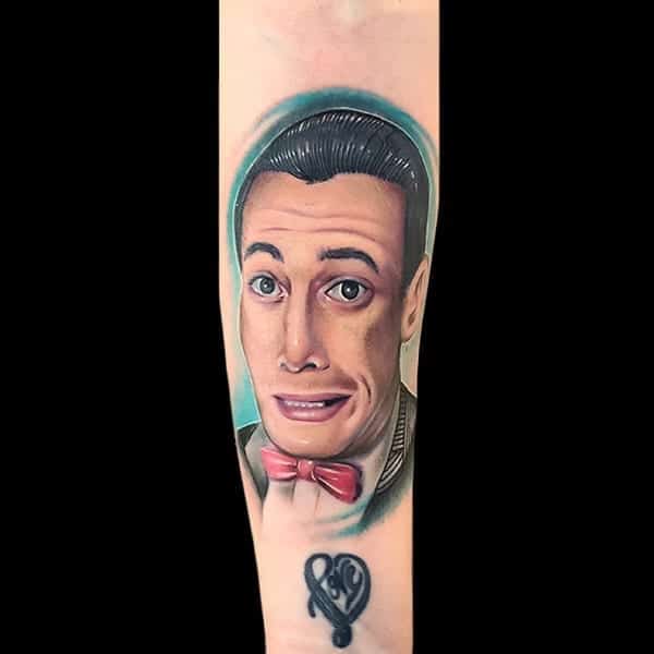 pee wee herman tattoo portrait