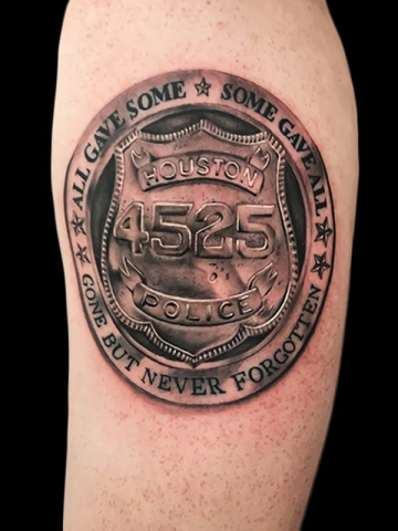 police memorial tattoo