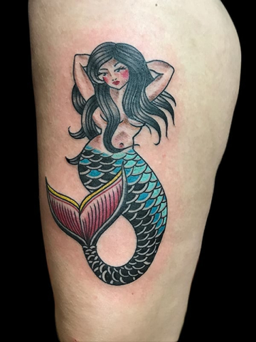 mermaid tattoo, Elijah Nguyen, Artist at Revolt Tattoos