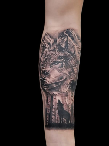 6 eyed wolf tattoo