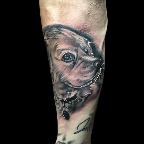 dog portrait, Elijah Nguyen, Artist at Revolt Tattoos