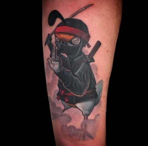 ninja quail tattoo