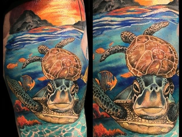 underwater scene tattoo