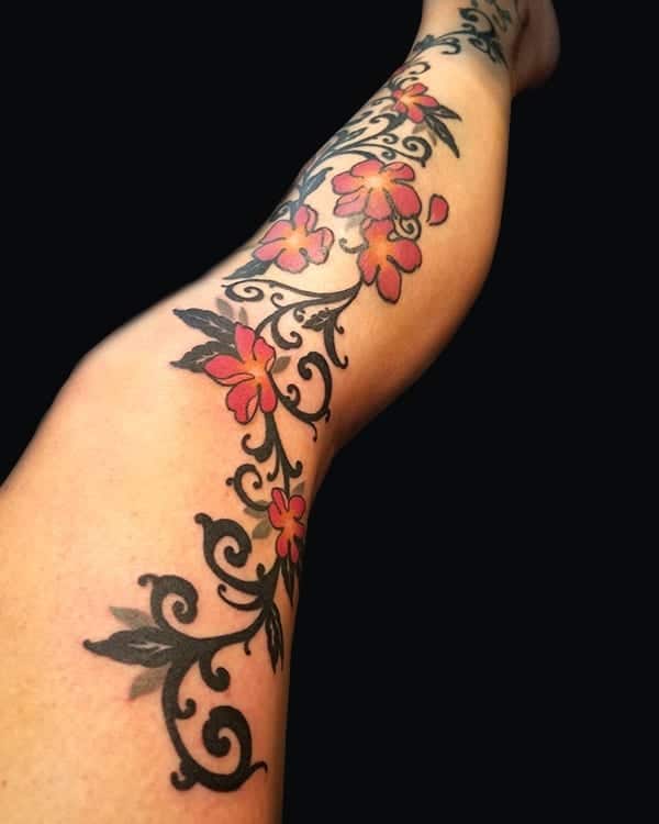 floral filigree tattoo