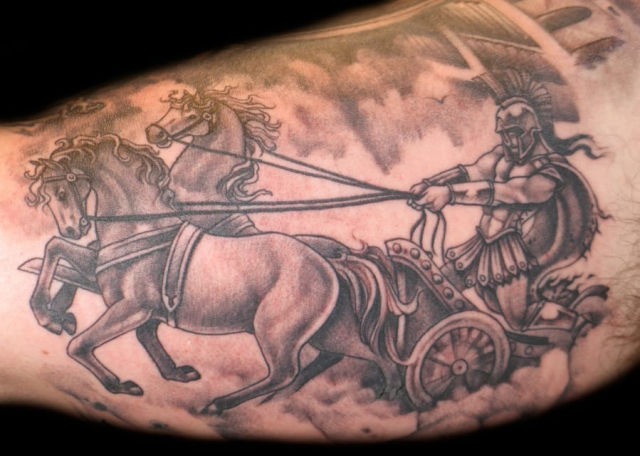 spartan chariot tattoo