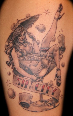 sin city pinup tattoo