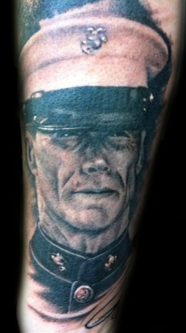 clint eastwood portrait tattoo