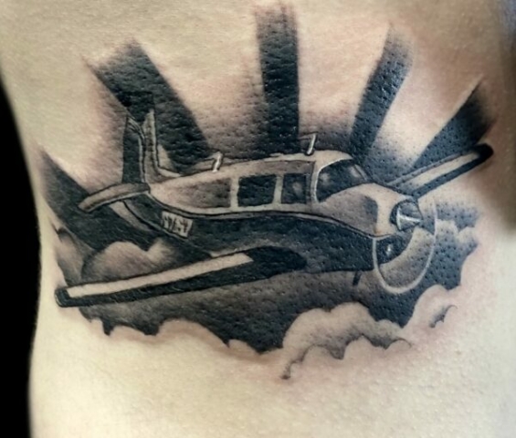 Airplane tattoo
