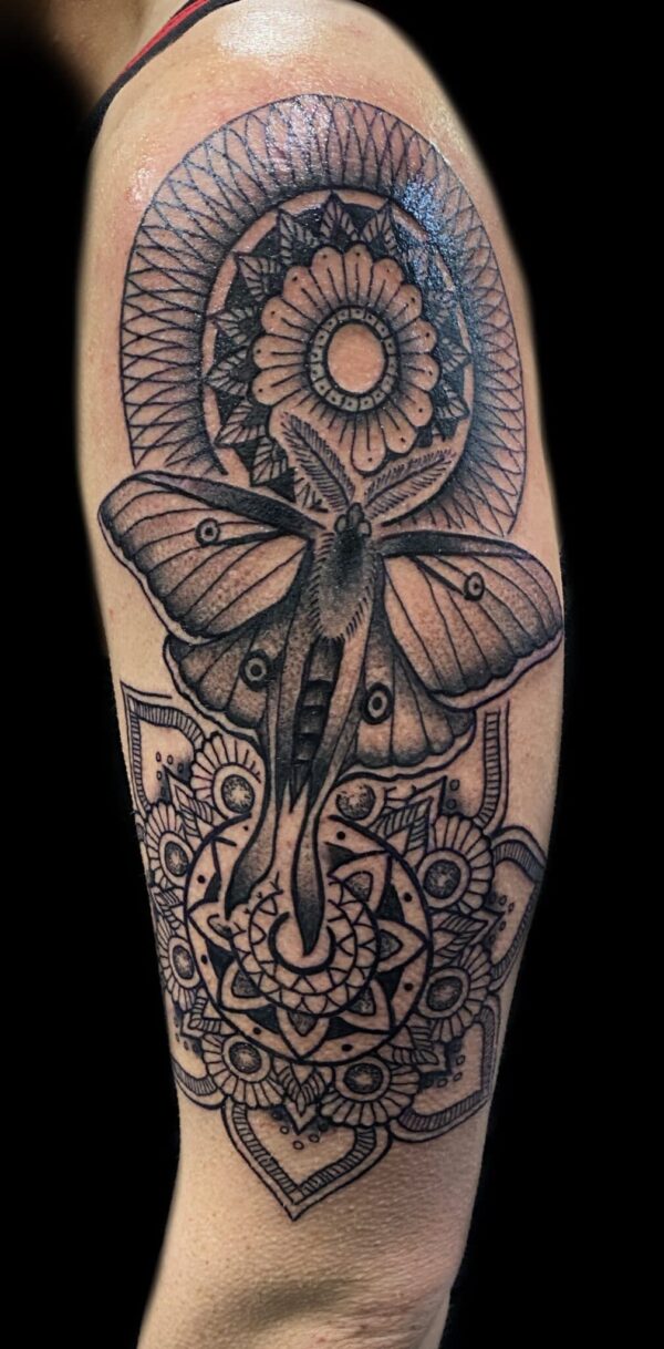 butterfly mandala tattoo