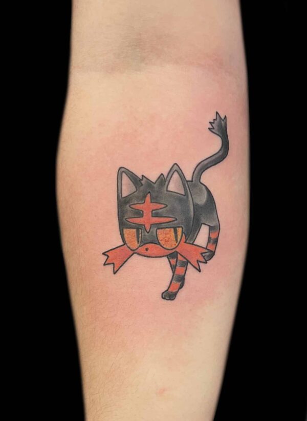 Cat anime tattoo