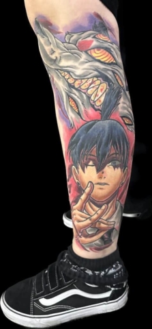 custom large anime tattoo design