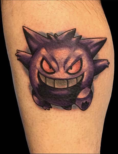 Pokémon tattoo, gangar