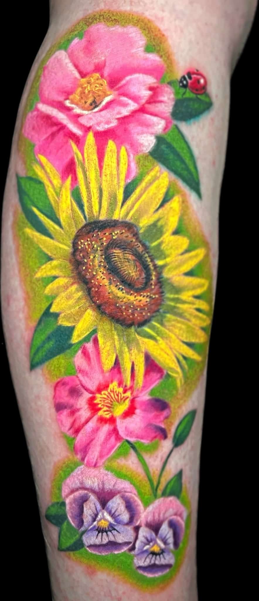 Realistic flower tattoo Steve Rivas