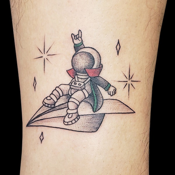 space airplane tattoo