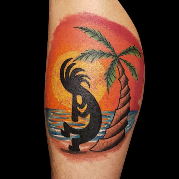 kokopelli beach tattoo