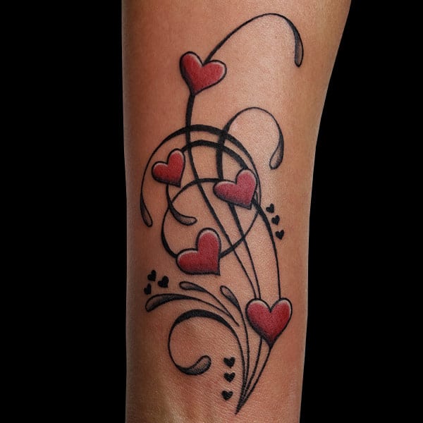 heart filigree tattoo