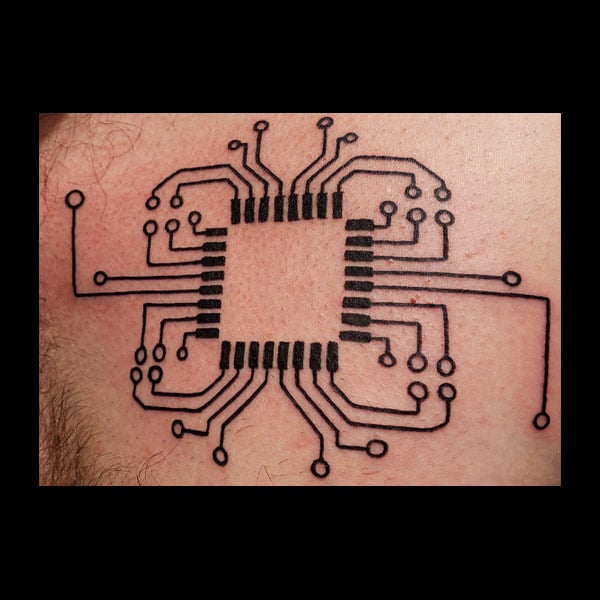 circuitry board tattoo